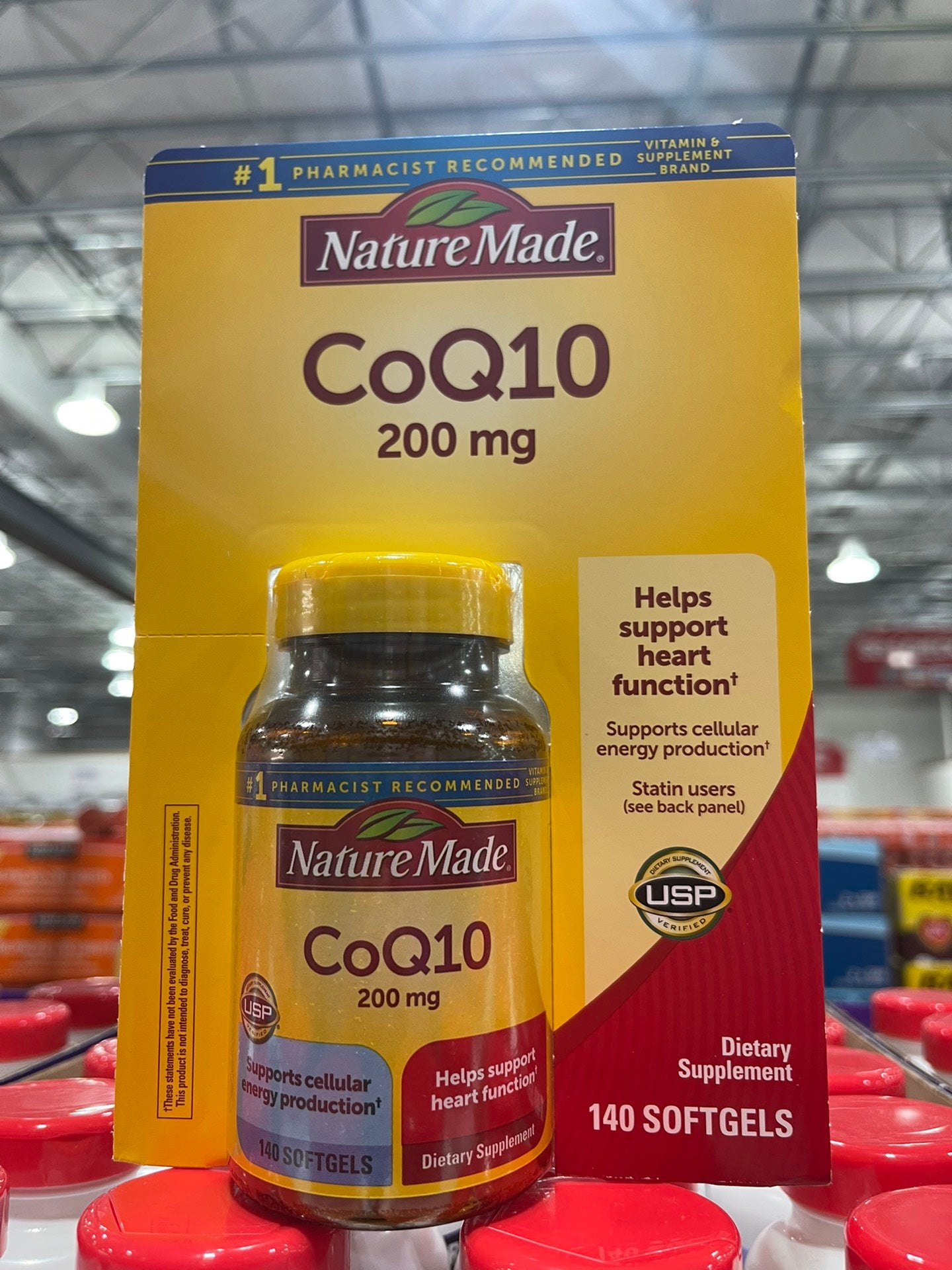 美国直邮nature made辅酶q10 200mg 140粒瓶